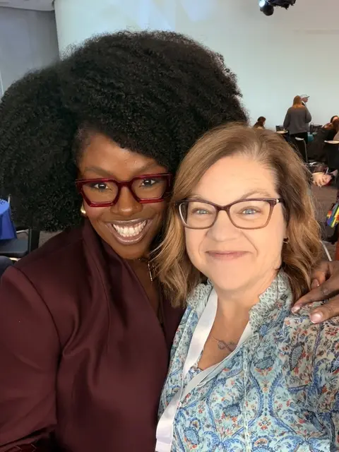 Meeting people at the conference